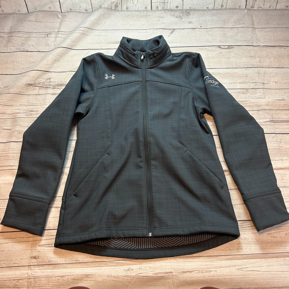 Under Armour Jacket Gray Soft Shell Cold Gear Loo… - image 1